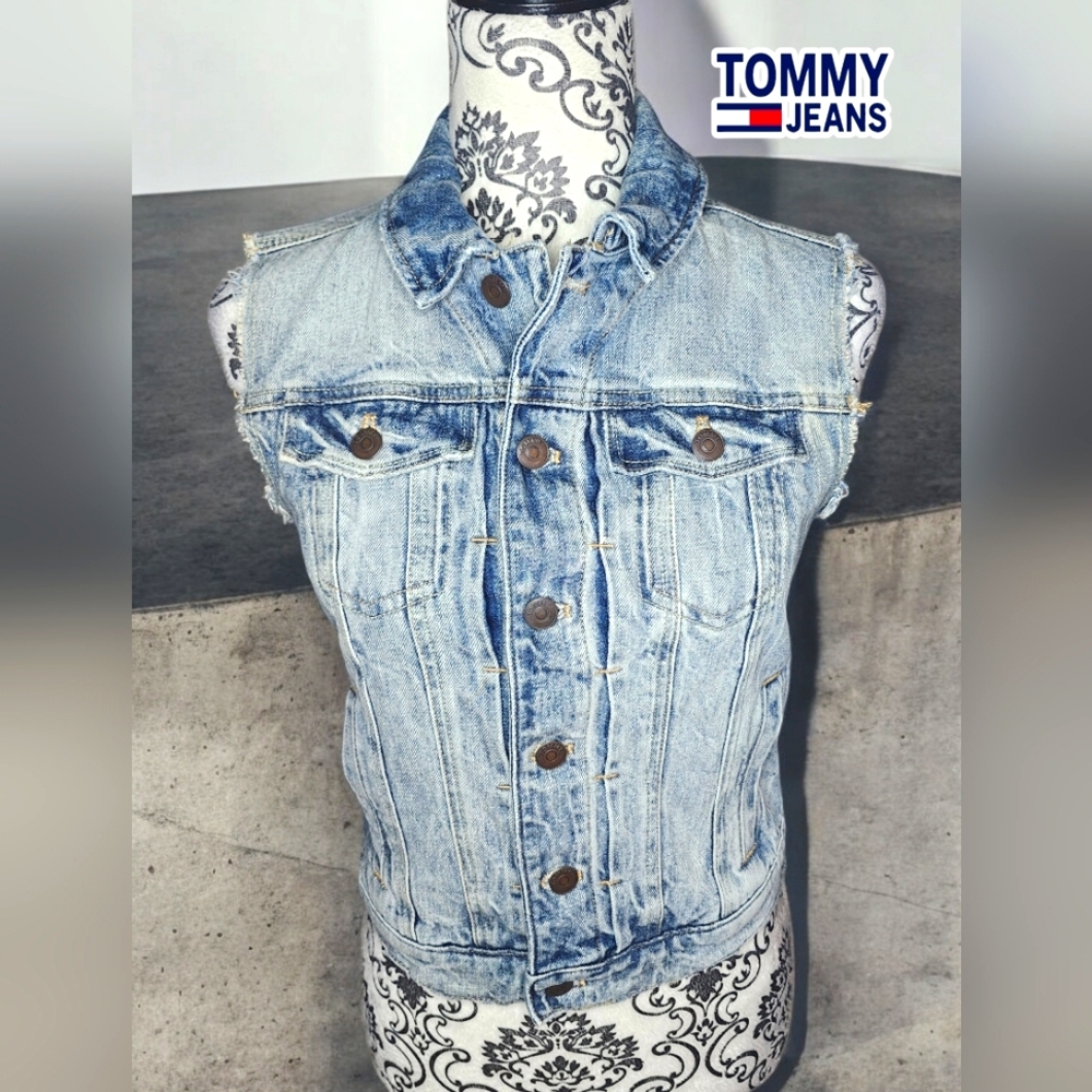 Tommy Women's Blue Denim Vest